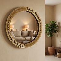 Miroir mural décoratif en métal pour intérieur, accent de décoration pour la maison, 60,96*4,45*99,06CM, miroir mural vintage doré en métal