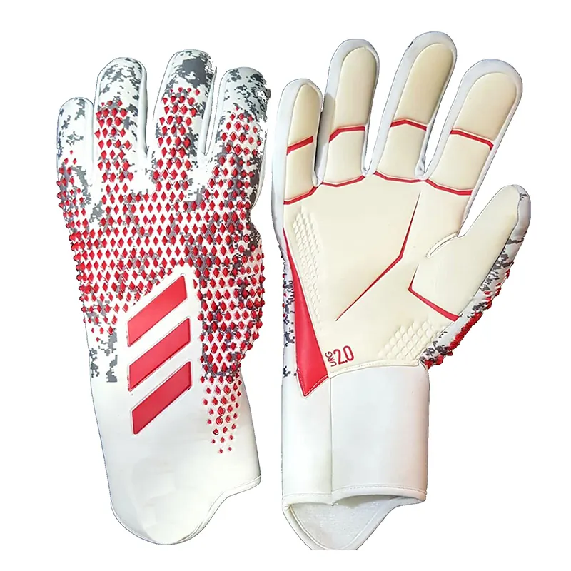 Flour Goalkeeper Gloves Insect Logo Best Quality Finger Save Goalkeeper Gloves Wholesaler Pakistan