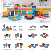 14734 RPP respectueux de l'environnement vaisselle cuisine bol assiette tasse 24 pièces ensemble