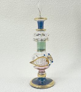 Egyptische Parfumfles Geavanceerde Handgemaakte 10 Cm Essence Oliefles Gesneden Met Fijne Gouden Rand Glazen Decoratie Parfumfles - Product Image 4