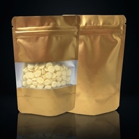 Sachet Doypack en aluminium haute barrière pour emballage alimentaire, avec impression couleur personnalisée, fermeture éclair et fenêtre transparente
