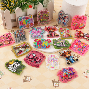Insignia de Enfermera Personalizada Colorida con Porta Insignias Acrílico Plano, Patrones Florales y Texto para Decoraciones DIY, Marca Kovict - Product Image 2