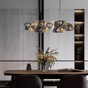 Creative Geometric Chandelier Stainless Steel Irregular Shape E27 LED Pendant <b>Light</b> For Restaurant Showroom Modern Minimalist - Product Image 1