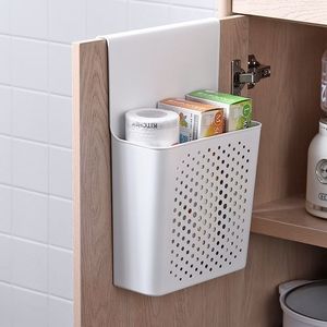 Panier de rangement mural Yimei pour porte d'armoire, petite taille, organisateur de cuisine avec design perforé, polyvalent et portable - Product Image 1