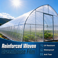 Film de Couverture de Serre Tissé Transparent Premium Imperméable Anti-UV Anti-Vieillissement, Prix Usine, Longueur Personnalisable, Découpe sur Mesure