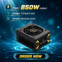Alimentation électrique pour ordinateur de bureau et serveur SFX entièrement modulaire 850W 80Plus Gold 90% haute efficacité, PFC actif, métal, pour boîtier Mini-ITX