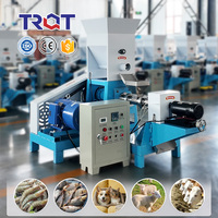 Machine extrudeuse de nourriture pour chiens à grande échelle, extrudeuse d'aliments flottants pour poissons, machine extrudeuse d'aliments, machine à granulés pour animaux de compagnie et volailles