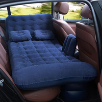 Matelas de voyage gonflable en PVC floqué, pliable et résistant à l'humidité, pour siège arrière de SUV, type vague