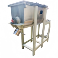 Mélangeur à ruban horizontal de haute qualité pour aliments pour animaux, 280L, pour le mélange de poudres alimentaires, chimiques et plastiques, avec moteur, pompe et roulement