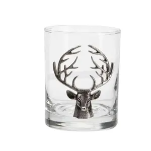 deer head double old fashioned Whiskey Glass