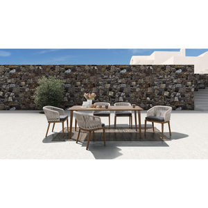 Juego de mesa y silla de comedor de mimbre/ratán sintético impermeable para jardín al aire libre para uso en el patio de Park Villa - Product Image 6