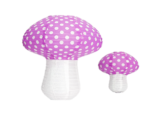 Grande <span class=keywords><strong>lanterne</strong></span> en papier en forme de champignon 3D pour les décorations de mariage et d'anniversaire, ornement de fond - Product Image 5