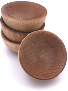 Juego de Tazones Hondos de Madera ADC, Mini Tazón de Madera Pulida, Tazón de Madera Maciza para Servir, para Acampar o Regalar - Product Image 1