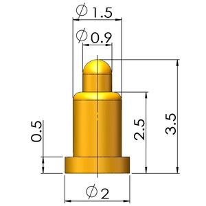 Conector de carga con doble cabezal para <span class=keywords><strong>smartwatch</strong></span>, tipo Pogo Pin, con muelle de contacto, para prueba de antena y PCB - Product Image 3