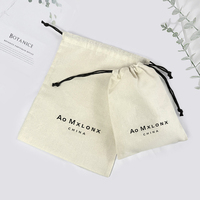 Marque de luxe parfum emballage chaussures de stockage cosmétique anti-poussière jaune toile cadeau personnalisé coton cordon sac à poussière pochette