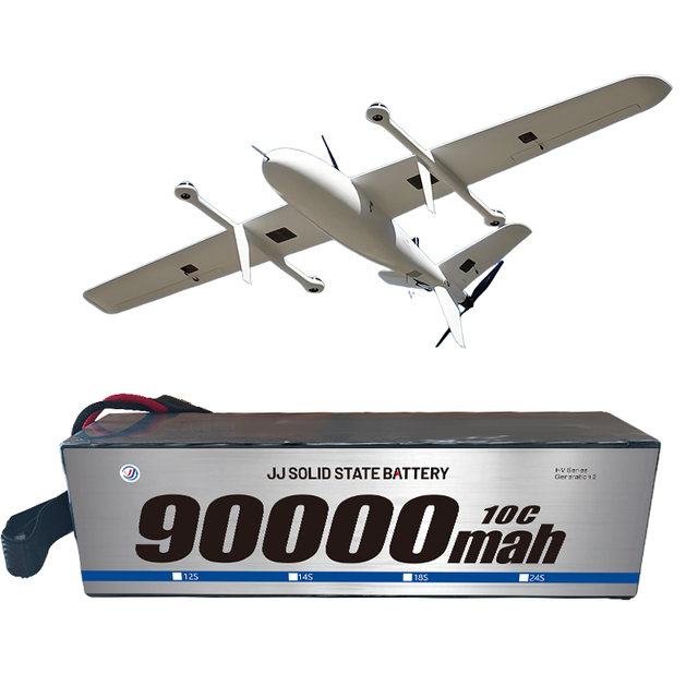 Fast Delivery Semi Solid State 90000mah 120000mah 6S 12S 90ah 120ah 24S 100V Drone Battery Pack for VTOL Drone