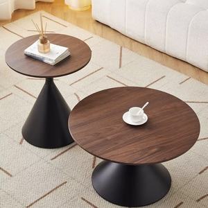 Ensemble <span class=keywords><strong>table</strong></span> <span class=keywords><strong>basse</strong></span> ronde moderne en bois pour mobilier de maison ou d'hôtel Meubles de salon élégants - Product Image 1