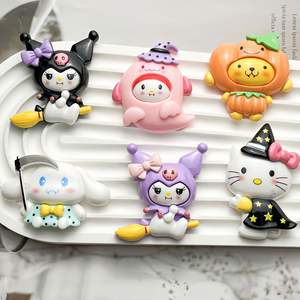 ฮาโลวีนน่ารักนักมายากลเคทีลูกแมวผู้เก็บเกี่ยวกระต่ายเรซินตกแต่งงานฝีมือ DIY เคสโทรศัพท์ขยะเสน่ห์อุปกรณ์ผม - Product Image 3