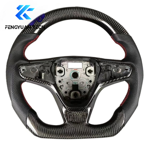 Volant en fibre de carbone avec LED pour <span class=keywords><strong>Chevrolet</strong></span> Chevy Cruze St <span class=keywords><strong>rs</strong></span> 1.8, palettes de changement de vitesse, 2009 2010 2011 2012 2013 2014 2015 2018 <span class=keywords><strong>2019</strong></span> - Product Image 1