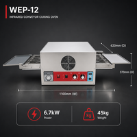 Commerciële elektrische maïspizzaoven, machine met hoge efficiëntie, digitale besturing, automatische vloerband, bakkerijapparatuur