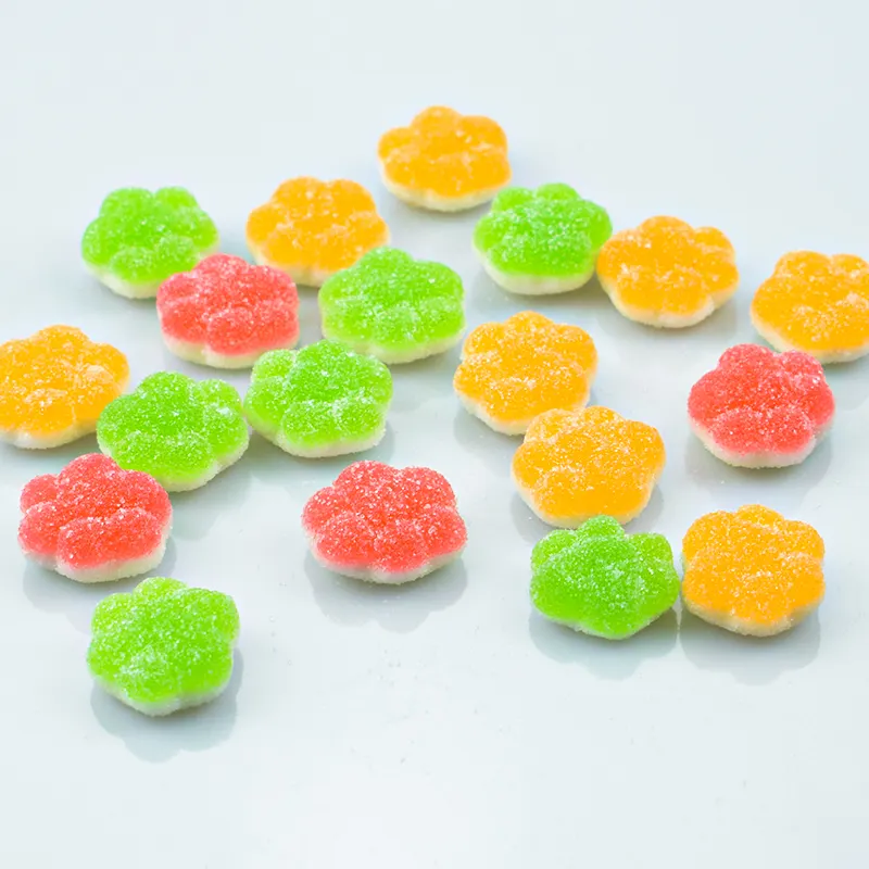 Tùy chỉnh đường tráng mềm Jelly kẹo các loại trái cây Hương vị ngọt ngào Chewy Gummy kẹo