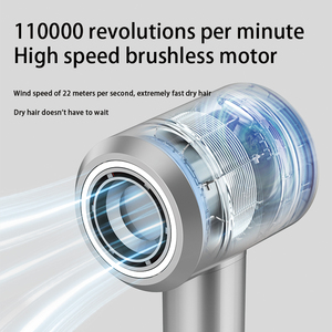 <span class=keywords><strong>Jmk</strong></span> Máy Sấy Tóc không khí WAP mới phát hành Máy Sấy Tóc không lá 1600W 110000 vòng/phút Máy sấy tóc âm tĩnh ion âm kiểm soát nhiệt độ thông minh - Product Image 6