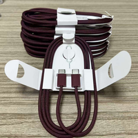 Kabel Nylon Tipe C ke Tipe C 1M 60W Pengisian Cepat dengan Pelindung Anyaman untuk Ponsel 18 17 16 15 Pro Max Plus Harga Pabrik