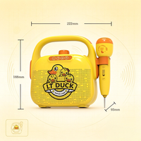 Machine de karaoké pour enfants avec deux microphones, musique stéréo à 360 degrés, jouet musical, lecture de carte TF, Bluetooth