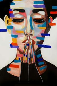 100% pintado a mano decoración <span class=keywords><strong>de</strong></span> la pared del hogar mujer negra Graffiti arte pinturas <span class=keywords><strong>de</strong></span> pared arte africano moderno lienzo pintura <span class=keywords><strong>al</strong></span> óleo hecha a mano - Product Image 3