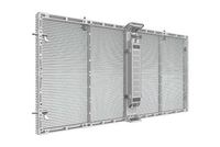 Panneau d'affichage capacitif extérieur à bas prix dj façade mur vidéo p3.91 vitre écran led transparent