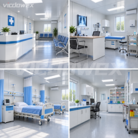 Maison conteneur préfabriquée en kit, design contemporain, garantie 1 an, pour cliniques médicales modulaires et bureaux