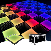 Achetez 50 pièces, obtenez un étui Air Case gratuit, miroir 3D magnétique LED, piste de danse LED pour décorations de mariage, fête d'anniversaire, éclairage de scène