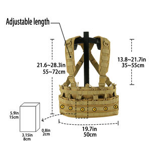 เสื้อกั๊กแบบยุทธวิธีอุปกรณ์สำหรับหน้าอกอุปกรณ์เสริมสำหรับใส่นิตยสารระบบ Molle จู่โจมแบบถอดออกได้ - Product Image 2