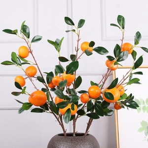 Qiaoqihao — <span class=keywords><strong>faux</strong></span> <span class=keywords><strong>Fruits</strong></span> décoratifs, 7 têtes par lot, artisanal, ongulaire Orange, pour la <span class=keywords><strong>décoration</strong></span> de la maison - Product Image 3
