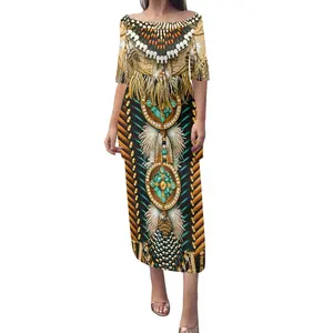 Traditional Women Ethnic Dress American Tribe Culture Design POD Dropshipping Two Piece Skirt Set for Ladies Fashion Outfits