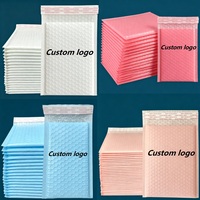 Sacs à bulles en polyéthylène recyclables, imperméables, avec logo personnalisé, co-extrudés, enveloppes, vente en gros, emballage de colis auto-adhésif