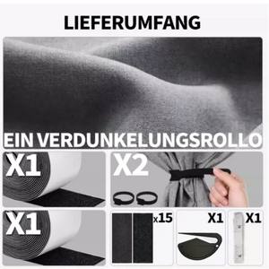 Rideaux occultants DIY découpables DaiRui avec attaches auto-agrippantes, stores temporaires sans perçage pour appartement - Product Image 3