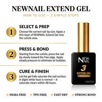 Nouveau Kit de Colle UV Gel X pour Ongles 2025 avec Préparateur et Primer, Logo Personnalisé, Sans Odeur, 15ml, Emballage Bouteille Écologique et Végétalien