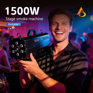 Pulvérisateur de fumée LED portable 1500W, machine à brouillard RVBW colorée pour DJ, fête, scène, mariage, effet Halloween - Product Image 2