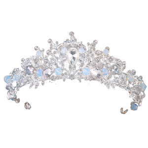 Corona de Aleación Estilo Coreano <span class=keywords><strong>para</strong></span> Novia, Accesorios <span class=keywords><strong>para</strong></span> el Cabello de Princesa <span class=keywords><strong>para</strong></span> Vestido de Novia, Corona Barroca <span class=keywords><strong>para</strong></span> Novia, Tocado <span class=keywords><strong>para</strong></span> el Cabello - Product Image 5