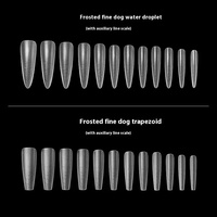 Ultra-mince givré couverture complète Nail Art Extension Patch chiens français Traceless Salon spécial doigt Application échelle ligne ongles
