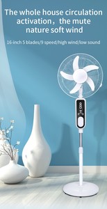Portable Rechargeable Solar <b>Standing</b> <b>Fan</b> With Remote Controller Energy Saving Brushless DC Motor For Home Emerg - Product Image 4