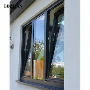 Estilo LEDOW, casa europea de aluminio, de acero inoxidable Horizontal ventana de aluminio, ventanas y puertas de aluminio corredizas modernas de 1,8 Mm