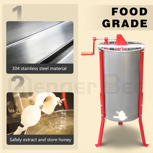 Extractor de Miel Centrífugo Manual MengerBee 2 Mejorado, Juego Completo con Engranajes Duraderos, Garantía de 1 Año, Pequeña Escala - Product Image 2