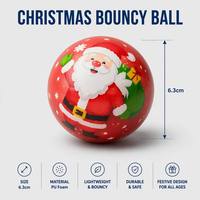 Vente en gros de balles de sport en mousse PU de 6,3 cm, jouet de Noël, Père Noël, pain d'épices, avec logo personnalisé pour enfants et adultes, cadeau OEM, marque JK