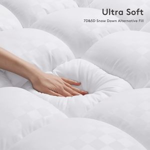 Protège-matelas épais surdimensionné pour lit Queen Size, soulagement <span class=keywords><strong>des</strong></span> douleurs dorsales, respirant, avec surmatelas, 100 % polyester, 8-21 pouces - Product Image 4
