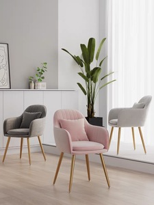 <span class=keywords><strong>Chaise</strong></span> <span class=keywords><strong>de</strong></span> salle à manger moderne en velours <span class=keywords><strong>de</strong></span> luxe léger avec dossier, confortable pour une longue assise, tabouret <span class=keywords><strong>de</strong></span> bureau ou <span class=keywords><strong>de</strong></span> coiffeuse, mobilier pour la maison, la salle à manger et la chambre - Product Image 4