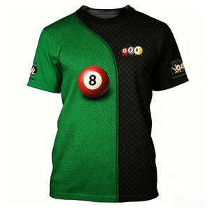 Camiseta de Billar con Estampado 3D S.Q.F, Unisex, Informal, Deportiva, de Verano, Regalo para Fanáticos del Billar y el Snooker, con Logotipo Personalizado - Product Image 1