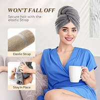 Best Selling Fast Drying Super Soft 63x105 Large Size Microfiber Hair Towel for Women Custom Logo Woven Technique