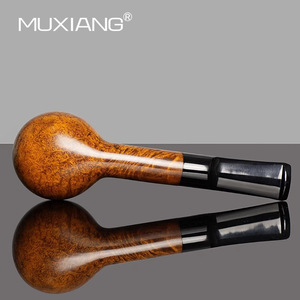 Muxiang Wooden Tobacco Pipe Straight 3mm Filter Handmade Solid Briarwood Smoking Pipe - Product Image 3
